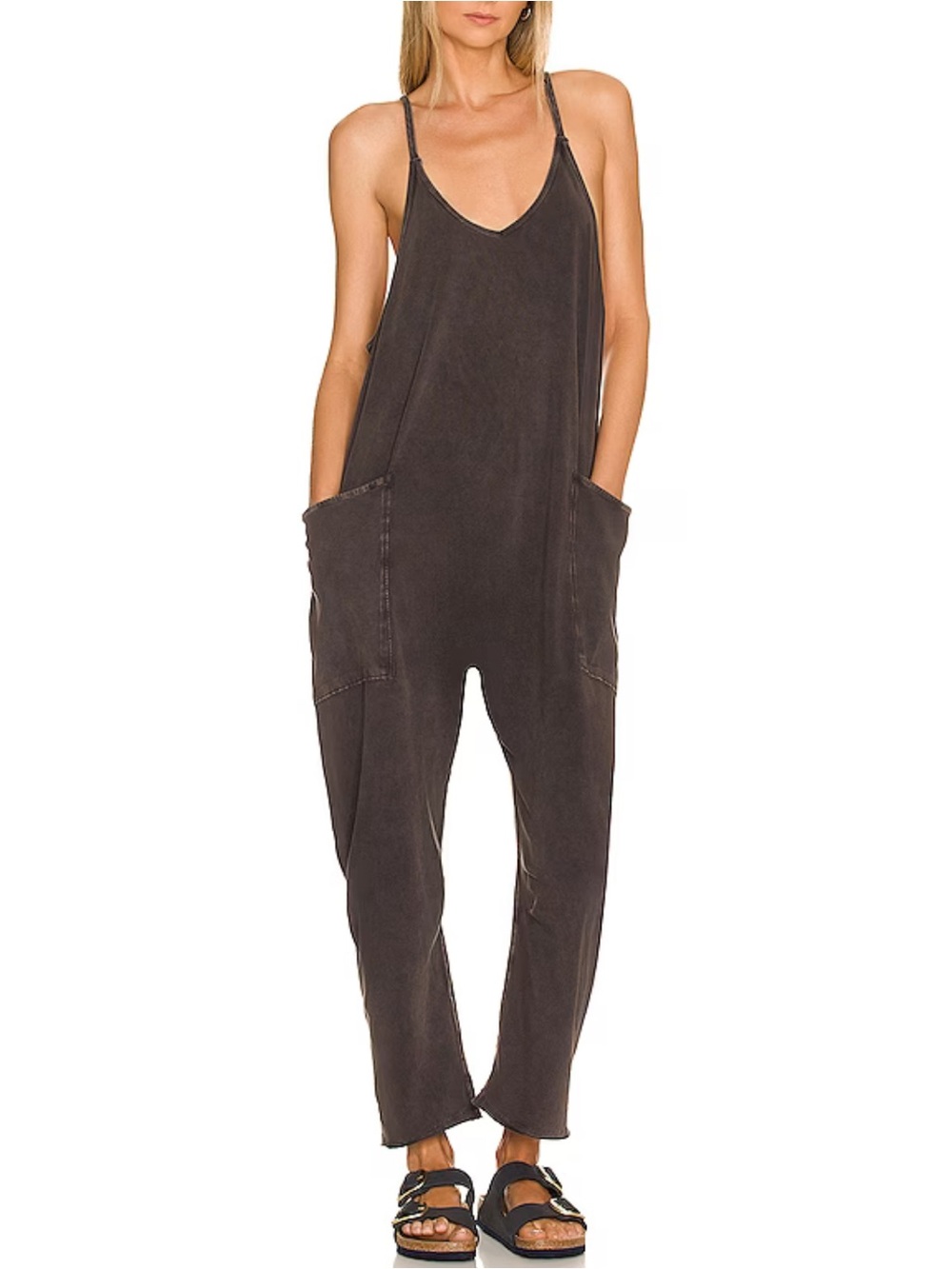 Free People x Free People Movement Hot Shot Onesie in Washed Black Size: XS
